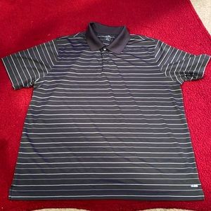 🏌🏻 Champion XXL performance golf polo, dark gray and white stripes